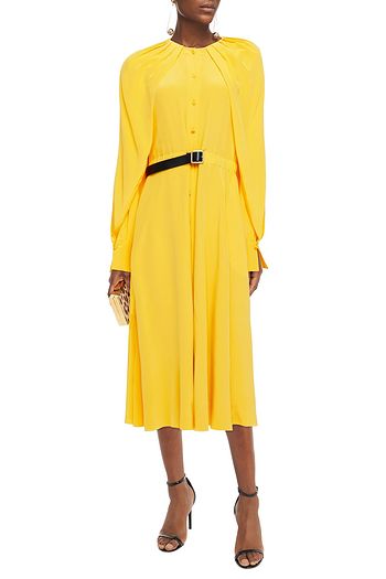 ALTUZARRA Liana belted silk crepe de chine midi dress