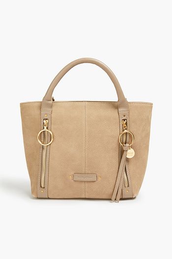 SEE BY CHLOÉ Suede and pebbled-leather tote