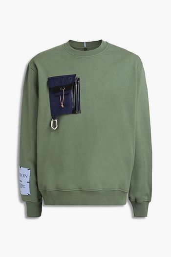 MCQ ALEXANDER MCQUEEN Embellished French cotton-terry sweatshirt