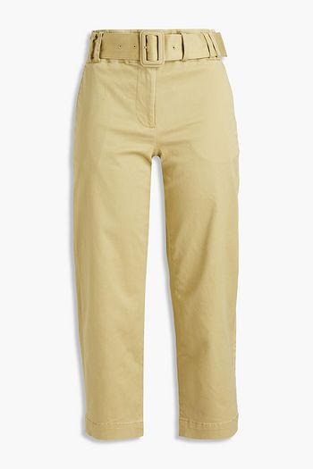 PROENZA SCHOULER Cropped Karottenhose aus Twill aus Stretch-Baumwolle mit Gürtel