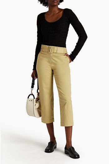 PROENZA SCHOULER Cropped Karottenhose aus Twill aus Stretch-Baumwolle mit Gürtel