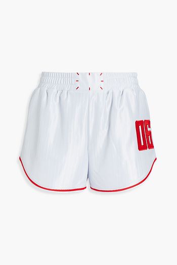 MCQ ALEXANDER MCQUEEN Appliquéd striped shell shorts
