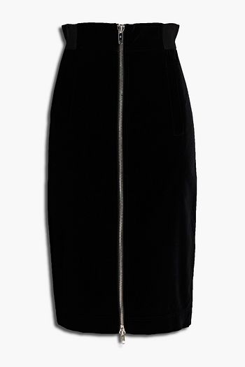 MARC JACOBS Cotton-velvet pencil skirt