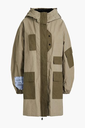 MCQ ALEXANDER MCQUEEN Oversized-Parka aus Baumwolle mit Kapuze und Applikationen