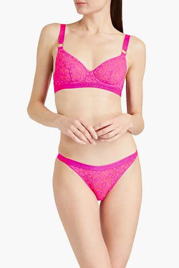 STELLA MCCARTNEY Evelyn Skating neon corded lace underwired bra