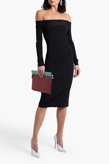 VICTORIA BECKHAM Off-the-shoulder stretch-ponte dress
