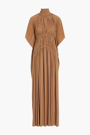VICTORIA BECKHAM Smocked stretch-jersey maxi dress