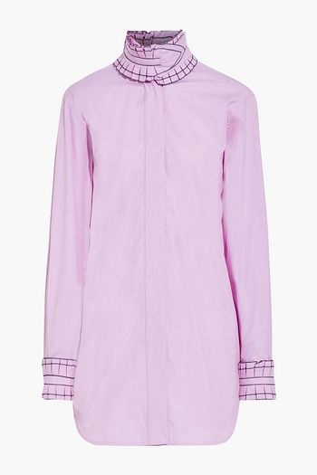 VICTORIA BECKHAM Ruffle-trimmed cotton shirt