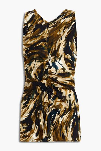 PROENZA SCHOULER Gerafftes Oberteil aus Cady mit Print