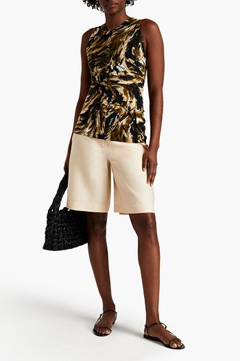 PROENZA SCHOULER Gerafftes Oberteil aus Cady mit Print