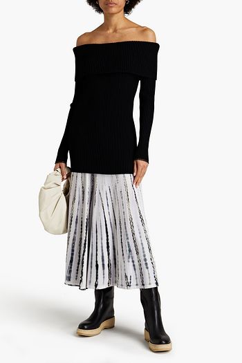 PROENZA SCHOULER Schulterfreier Pullover aus Rippstrick
