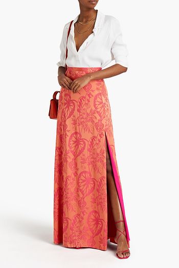 TEMPERLEY LONDON Orbit satin-jacquard maxi skirt