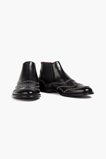 DOLCE & GABBANA Studded leather Chelsea boots