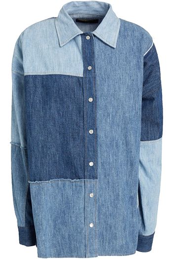 DOLCE & GABBANA Patchwork-effect denim shirt
