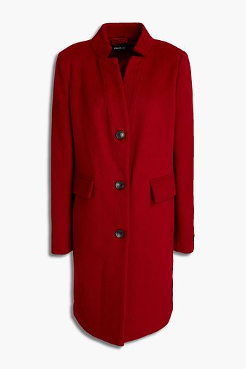 DKNY Brushed wool-blend felt coat