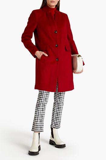 DKNY Brushed wool-blend felt coat