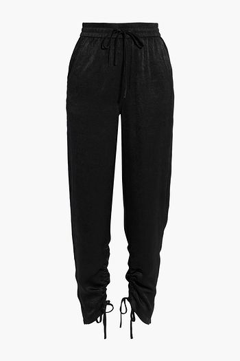THE RANGE Crinkled-satin slim-leg pants