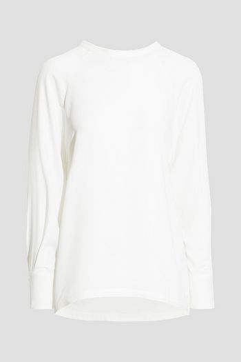 BRUNELLO CUCINELLI Bead-embellished crepe top