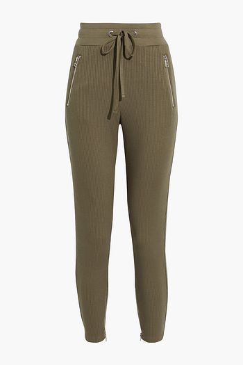 THE RANGE Alloy cropped ribbed-knit track pants