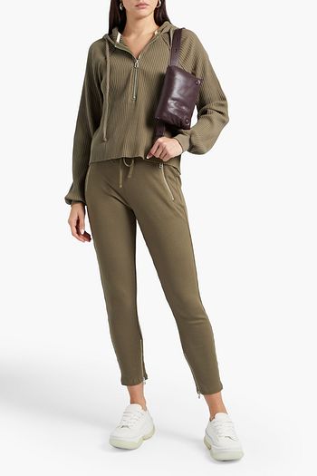 THE RANGE Alloy cropped ribbed-knit track pants