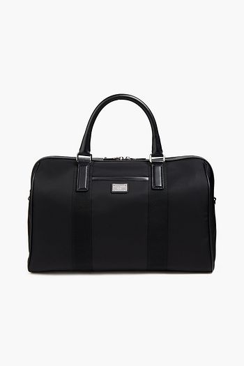 DOLCE & GABBANA Leather-trimmed shell weekend bag