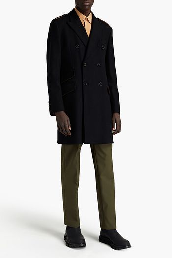 DOLCE & GABBANA Doppelreihiger Mantel aus gebürstetem Filz aus einer Wollmischung