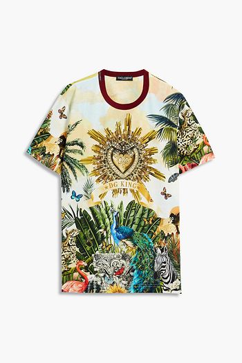 DOLCE & GABBANA Printed cotton-jersey T-shirt