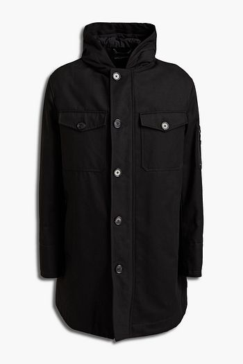 DOLCE & GABBANA Logo-appliquéd cotton-blend hooded parka