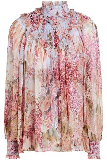 ZIMMERMANN Botanica ruffled printed silk-chiffon blouse