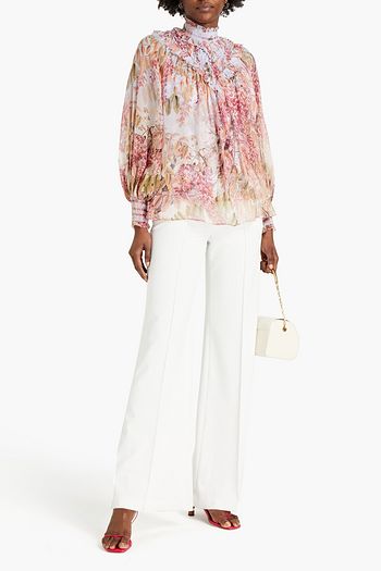 ZIMMERMANN Botanica ruffled printed silk-chiffon blouse