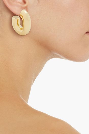 CORNELIA WEBB 24-karat gold-plated freshwater pearl hoop earrings