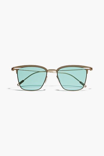 MONTBLANC Square-frame gold-tone sunglasses