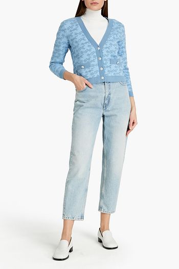 MAJE Jacquard-knit cardigan
