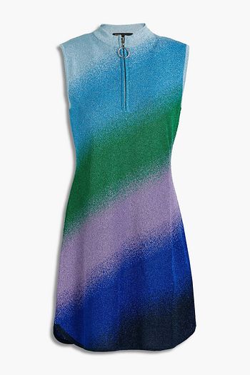 MAJE Raina dégradé lamé mini dress