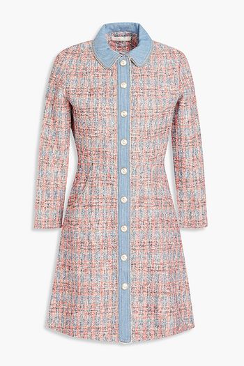 MAJE Cotton-blend tweed mini dress