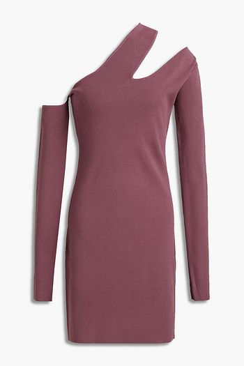NANUSHKA Cutout ribbed-knit mini dress