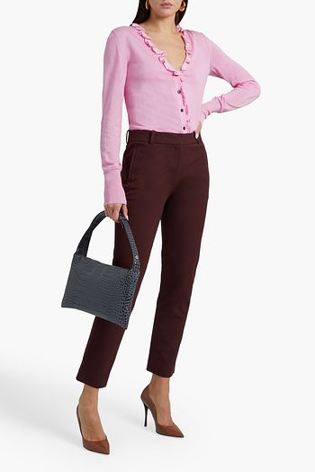 VICTORIA BECKHAM Ruffle-trimmed knitted cardigan
