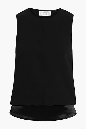 VICTORIA, VICTORIA BECKHAM Open-back crepe and satin top