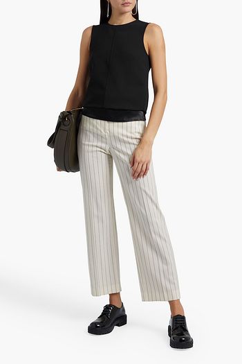 VICTORIA, VICTORIA BECKHAM Open-back crepe and satin top