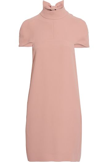 VICTORIA, VICTORIA BECKHAM Bow-embellished cady mini dress