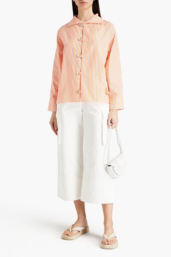 KENZO Striped cotton-poplin shirt