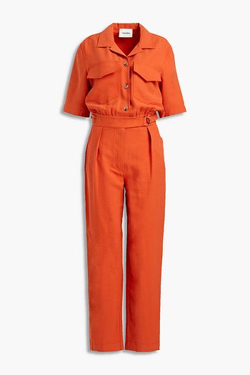 NANUSHKA Gathered Lyocell-blend twill jumpsuit