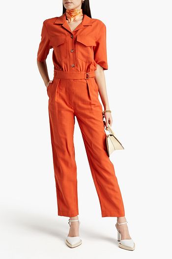 NANUSHKA Gathered Lyocell-blend twill jumpsuit