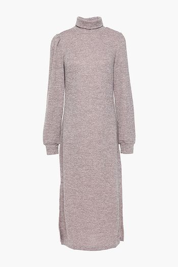 WALTER BAKER Metallic knitted midi dress