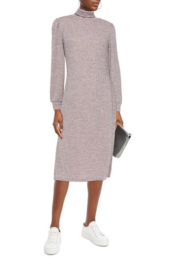 WALTER BAKER Metallic knitted midi dress