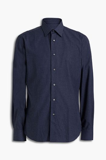 BRIONI Cotton-chambray shirt