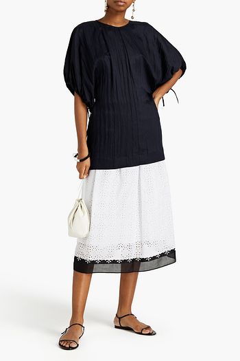 JIL SANDER Crinkled-satin top