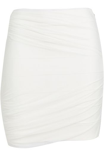 HERVÉ LÉGER Stretch tulle-paneled ruched bandage mini skirt