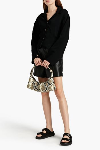 NANUSHKA Button-embellished crepe shirt