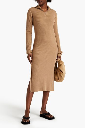 JIL SANDER+ Ribbed wool midi dress